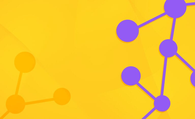 yellow and purple network graphic